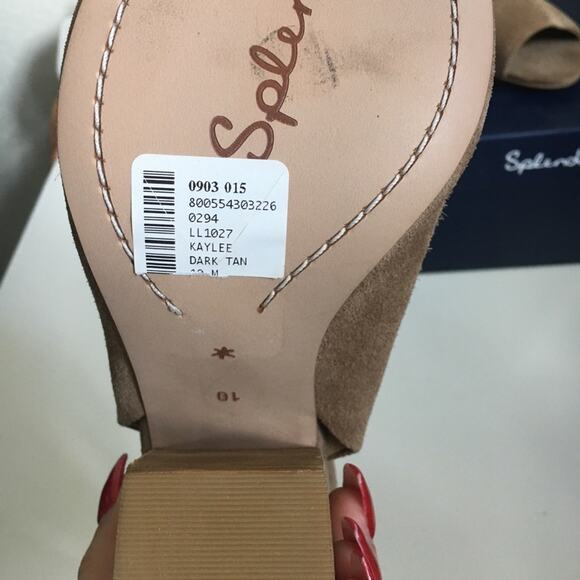 NIB Splendid Kaylee tan suede block heels - Picture 5 of 6